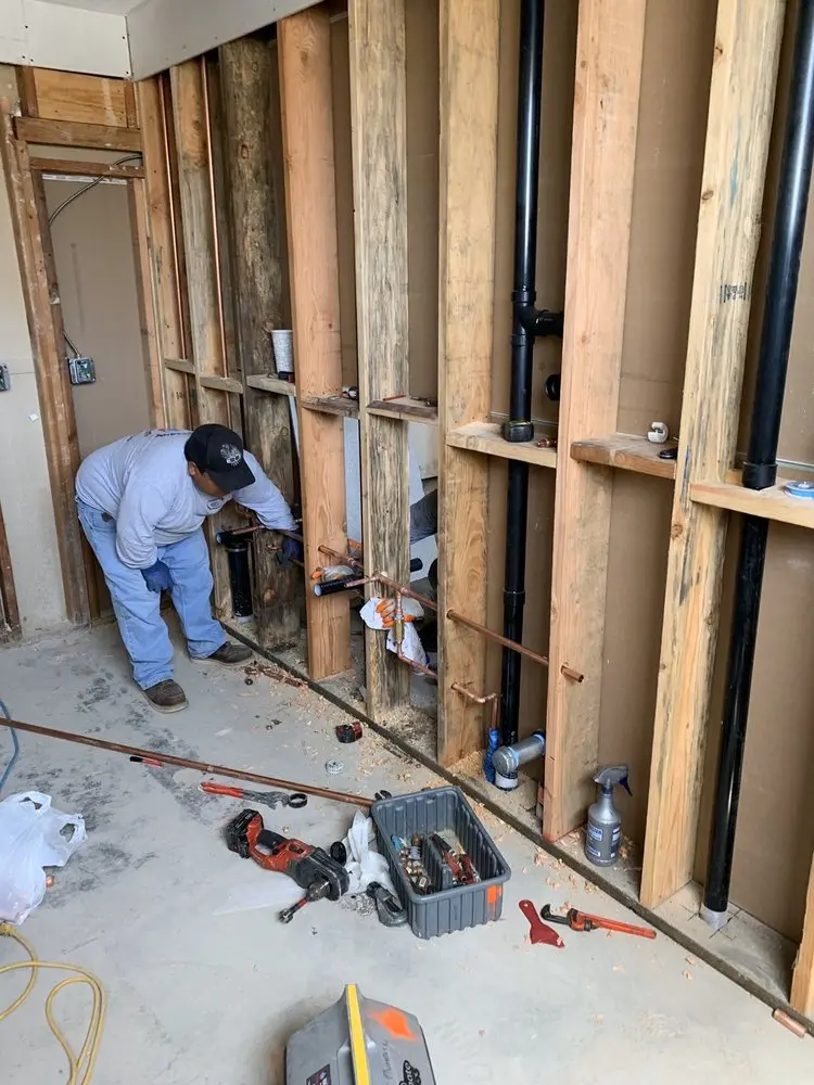 Commercial rough-in plumbing for Water Heater Replacement in North Idaho College